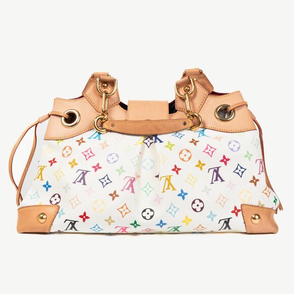 Louis Vuitton x Takashi Murakami Ursula White Multicolore Monogram Handbag - Picture 4 of 13